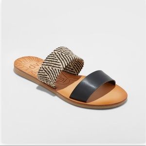 DV Daedra Woven Stretch Two Band Slide Sandals